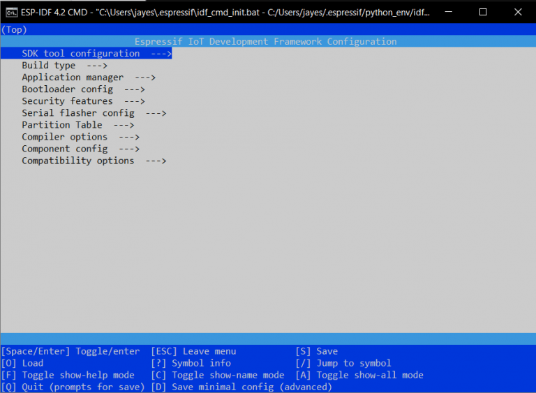 Настройка esp idf и ide под windows